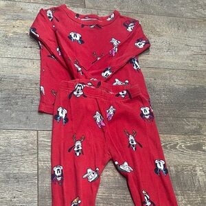 Gap Red Cartoon Character Pajama Set size 3t